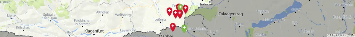 Map view for Pharmacies emergency services nearby Tieschen (Südoststeiermark, Steiermark)